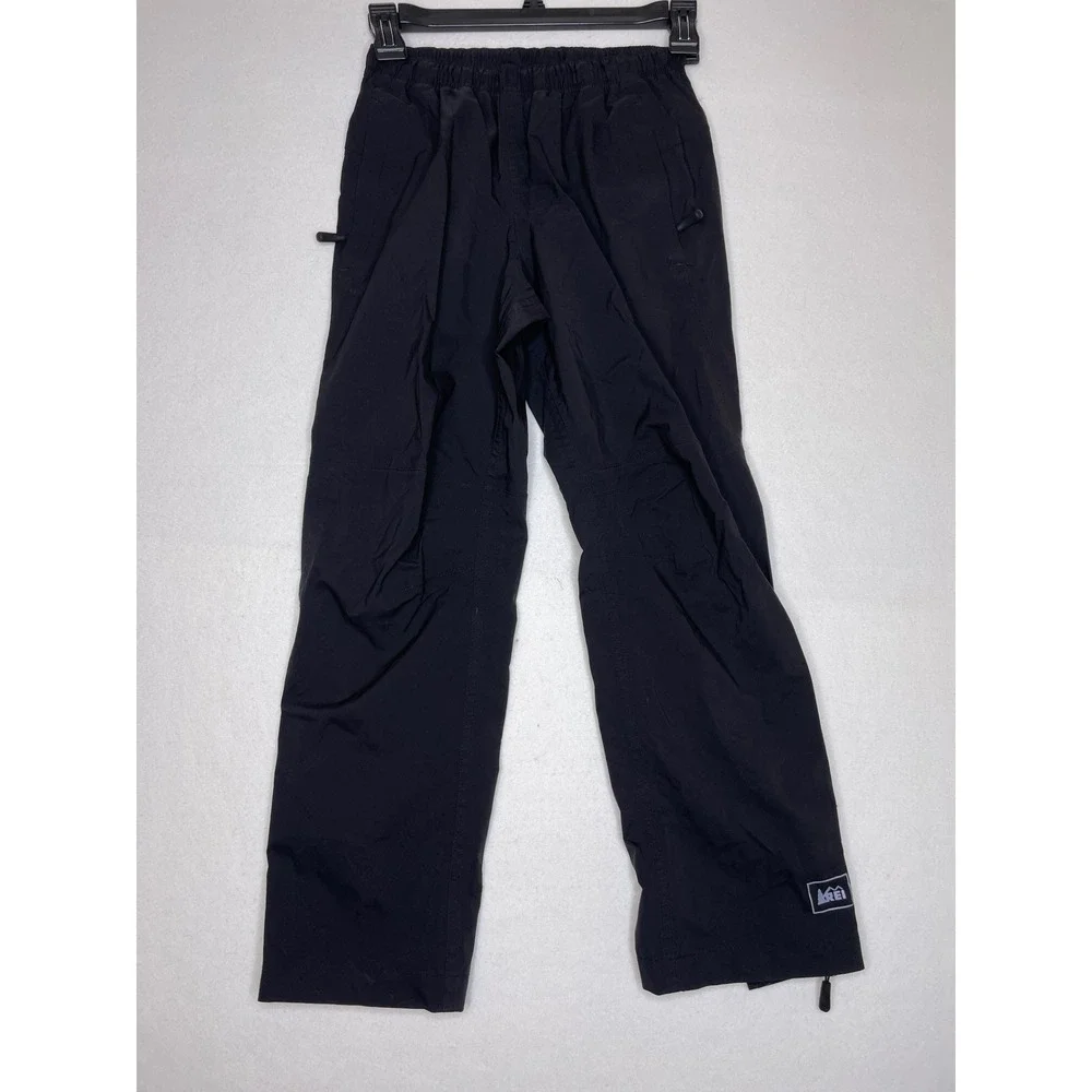 REI Kids Pants Elements Rain Hiking Outdoor Size S (8) Black
